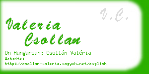 valeria csollan business card