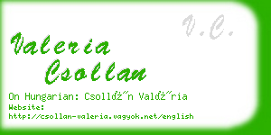 valeria csollan business card